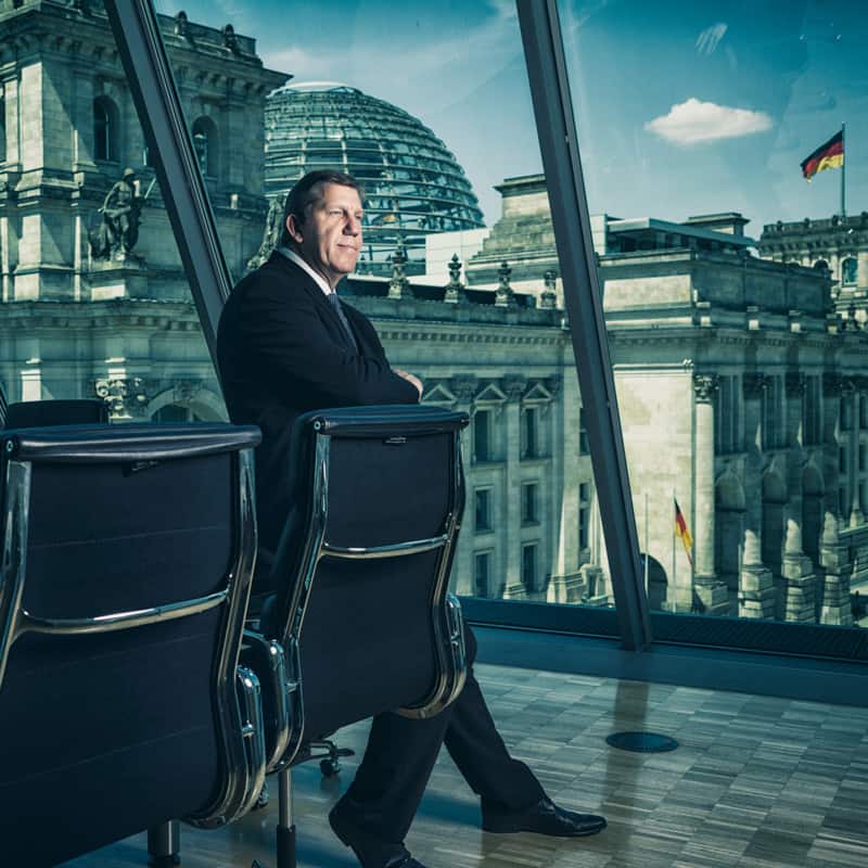 Businessportraits Bamberg und Berlin von Steven P. Carnarius, Andreas Schwarz MDB, SPD, Reichtstagsgebäude