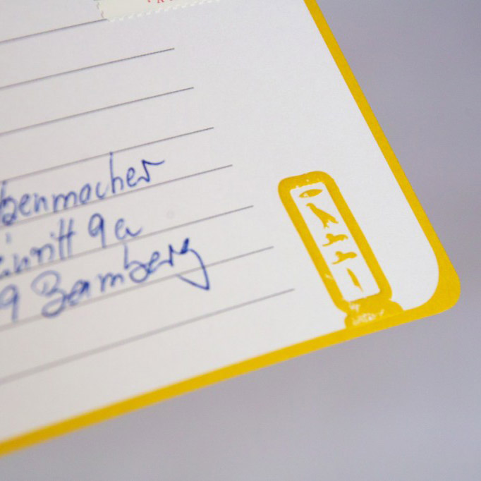 Postkarten mit Prägung