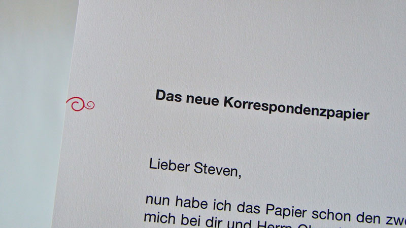 Individuelles Briefpapier mit Wasserzeichen