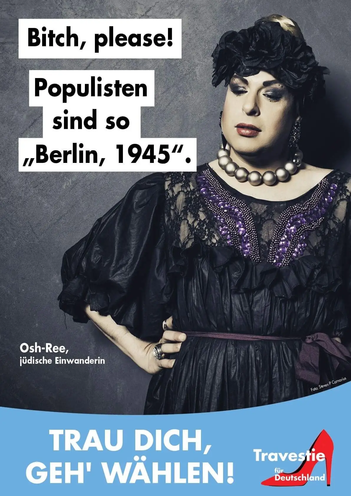 Osh-Ree Travestie für Deutschland fotografiert von Steven P. Carnarius Grafik Designer und Fotograf aus Berlin und Bamberg