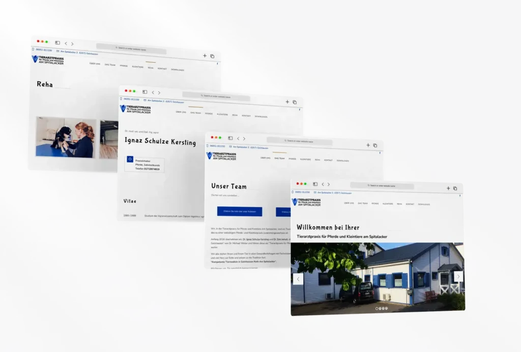 Webdesign und Businessfotografie für die Tierarztpraxis am Spitalacker in Gelnhausen