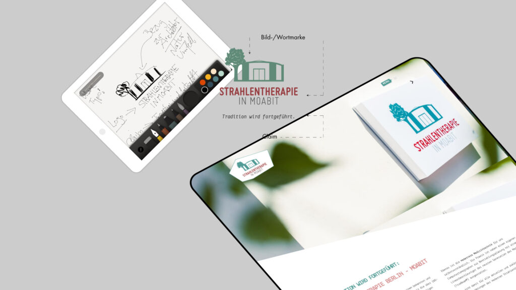 Strahlentherapie Moabit Berlin Branding Webdesign Praxisdesign Corporate Design für Krebstherapie