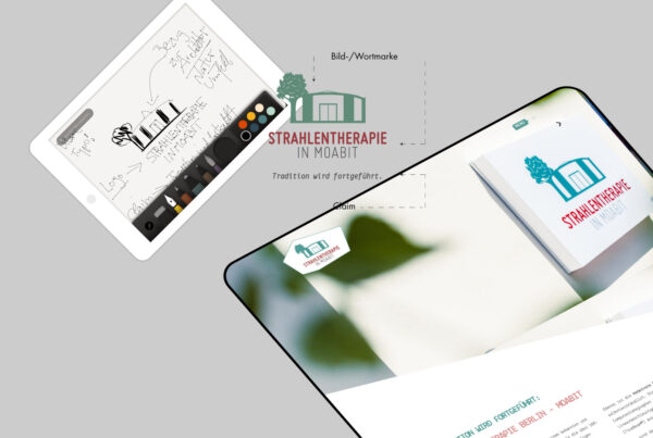 Strahlentherapie Moabit Berlin Branding Webdesign Praxisdesign Corporate Design für Krebstherapie
